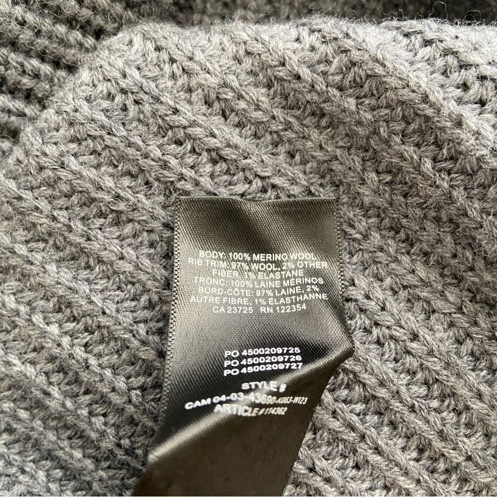 Aritzia Slate Grey 100% Merino Ribbed Turtleneck Sweater - Picture 9 of 14